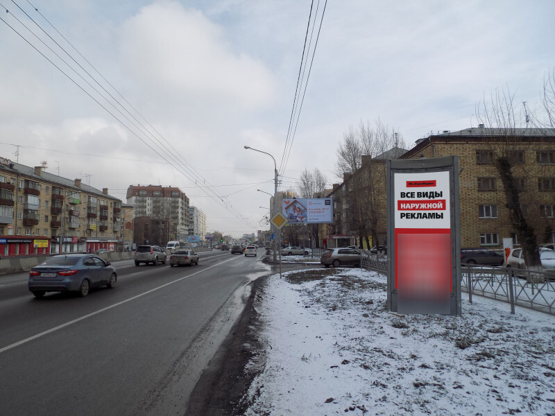 Фотография рекламного носителя, тип: Пиллар 3x1.4, адрес: Партизана Железняка ул. Х Никитина ул., д.3о, Красноярск, Красноярский край, Россия. Сторона А1 №780333