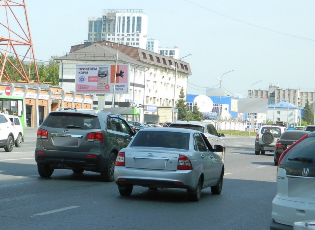 Фотография рекламного носителя, тип: Билборд 3x6, адрес: Пермякова ул., д.3б, Тюмень, Тюменская область, Россия. Сторона Б1-Б3 №712695