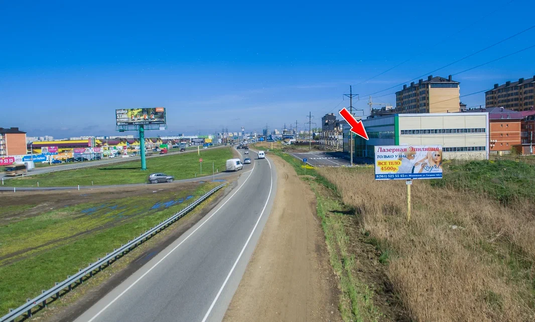 Фотография рекламного носителя, тип: Билборд 3x6, адрес: Тургеневское ш., 4 150м, Краснодар, Краснодарский край, Россия. Сторона А №602427