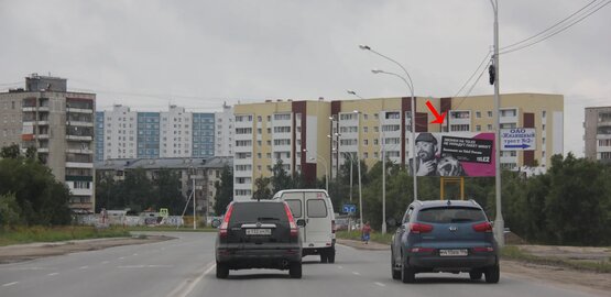 Фотография рекламного носителя, тип: Билборд 3x6, адрес: Ханты-Мансийская ул. Х Интернациональная ул., Нижневартовск, Ханты-Мансийский автономный округ – Югра, Россия. Сторона А №853698