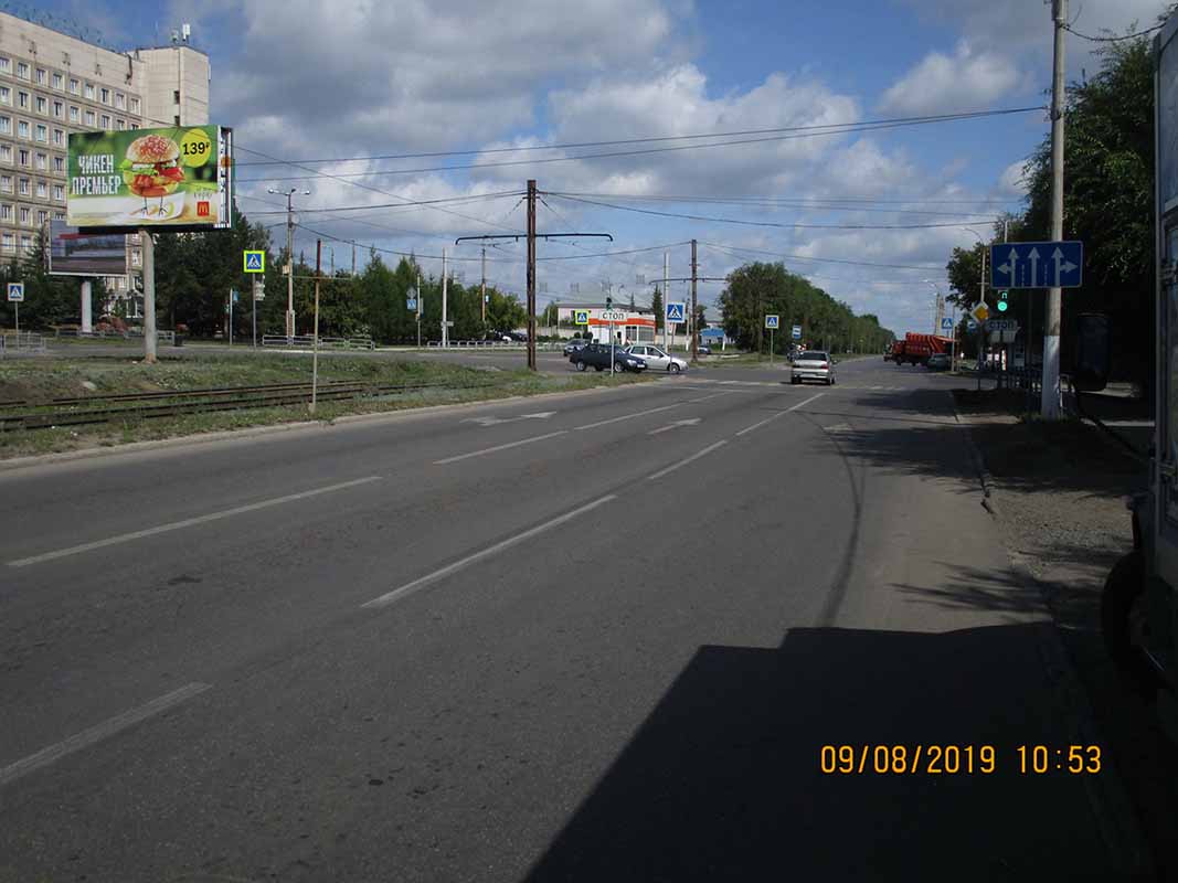 Фотография рекламного носителя, тип: Билборд 3x6, адрес: Советская ул., д.54 Х Гагарина ул., Магнитогорск, Челябинская область, Россия. Сторона А1 №510329