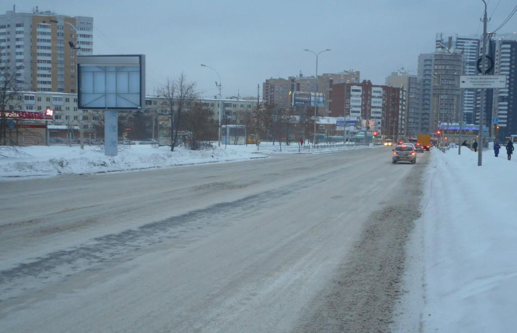 Фотография рекламного носителя, тип: Ситиборд 2.7x3.7, адрес: Шварца ул., д.17, Екатеринбург, Свердловская область, Россия. Сторона B1-B5 №603708