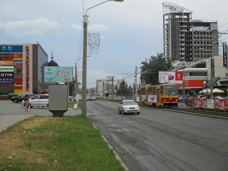 Фотография рекламного носителя, тип: Ситиформат 1.8x1.2, адрес: Красноармейский пр-т., д.64, Барнаул, Алтайский край, Россия. Сторона В №498178