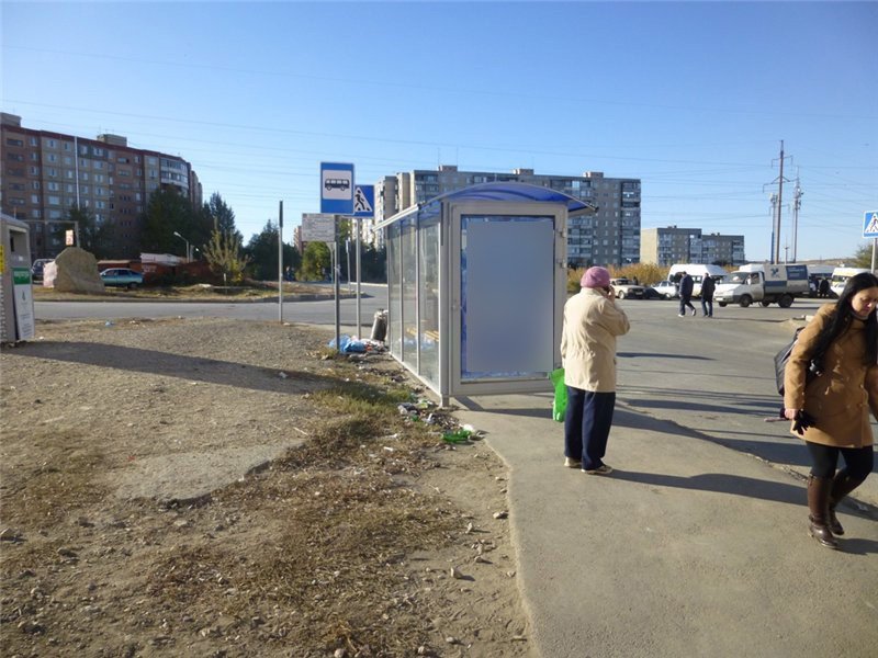 Фотография рекламного носителя, тип: Остановка, адрес: Батавина ул. Х Топольчанская ул., Саратов, Саратовская область, Россия. Сторона Б №747533