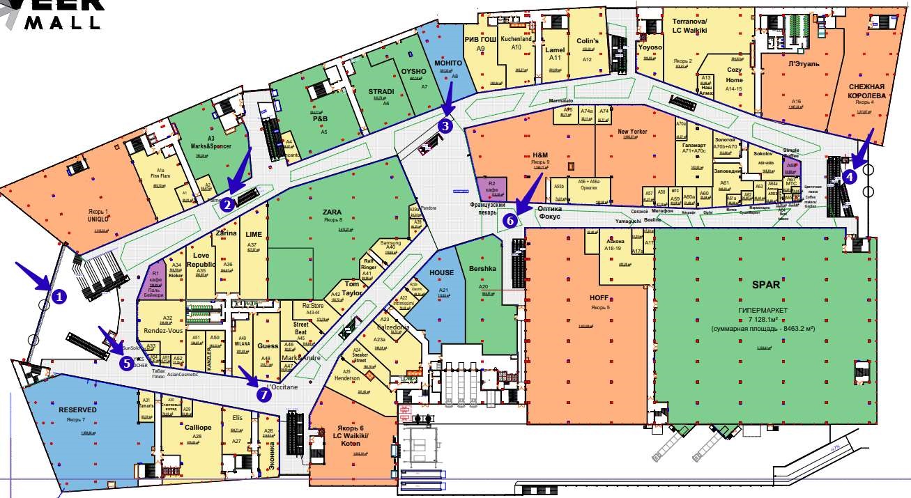 Фотография рекламного носителя, тип: Другой индор-формат, адрес: Торговый центр «Veer Mall ТРЦ», Космонавтов пр-т., д.108д, Екатеринбург, Свердловская область, Россия. Сторона/вариант №1078574