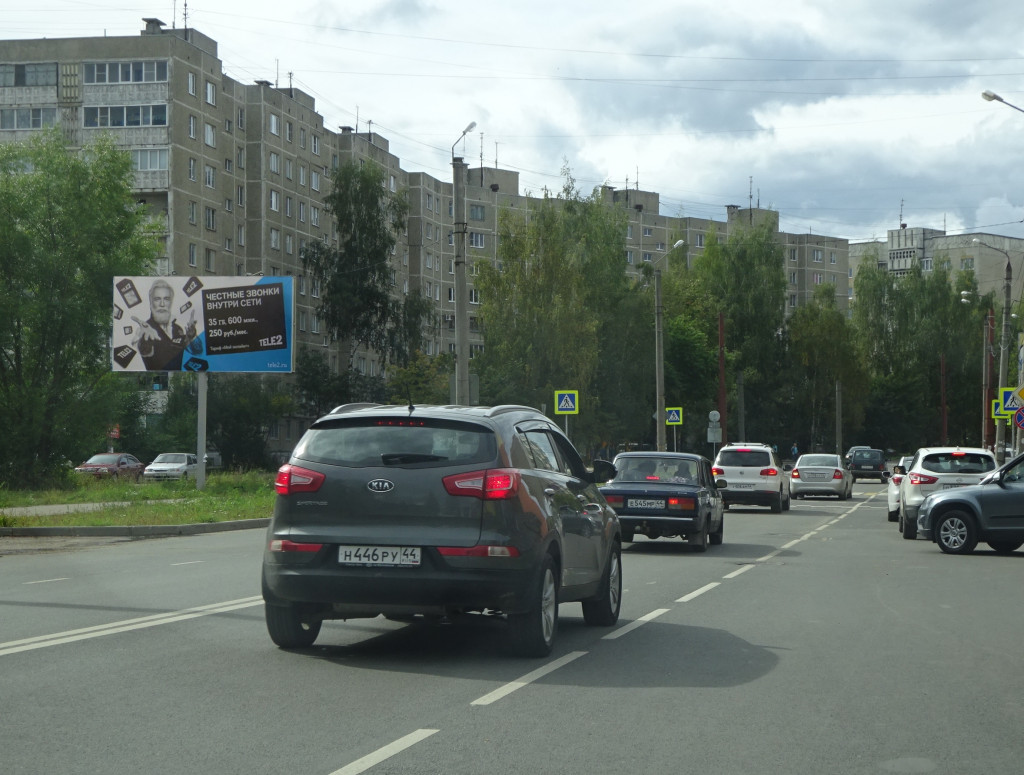 Фотография рекламного носителя, тип: Билборд 3x6, адрес: Жилая ул., д.77, Кострома, Костромская область, Россия. Сторона Б №819127