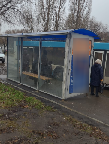 Фотография рекламного носителя, тип: Остановка 1.8x1.2, адрес: Энтузиастов пр-т., Подстанция, в центр, Саратов, Саратовская область, Россия. Сторона Б №585208