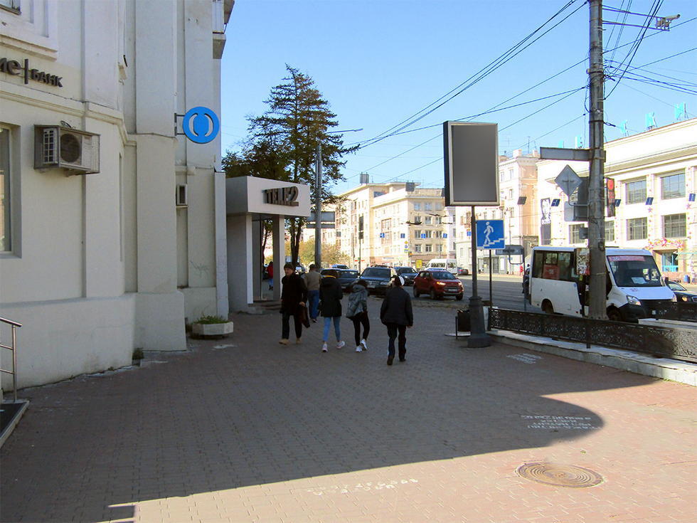 Фотография рекламного носителя, тип: Ситиформат 1.8x1.2, адрес: Ленина пр-т., д.45 Х Свободы ул., Челябинск, Челябинская область, Россия. Сторона A №393415