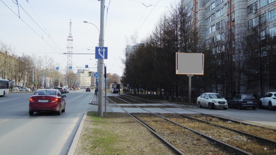 Фотография рекламного носителя, тип: Ситиборд 2.7x3.7, адрес: Гагарина б-р., д.66, Пермь, Пермский край, Россия. Сторона А №745447