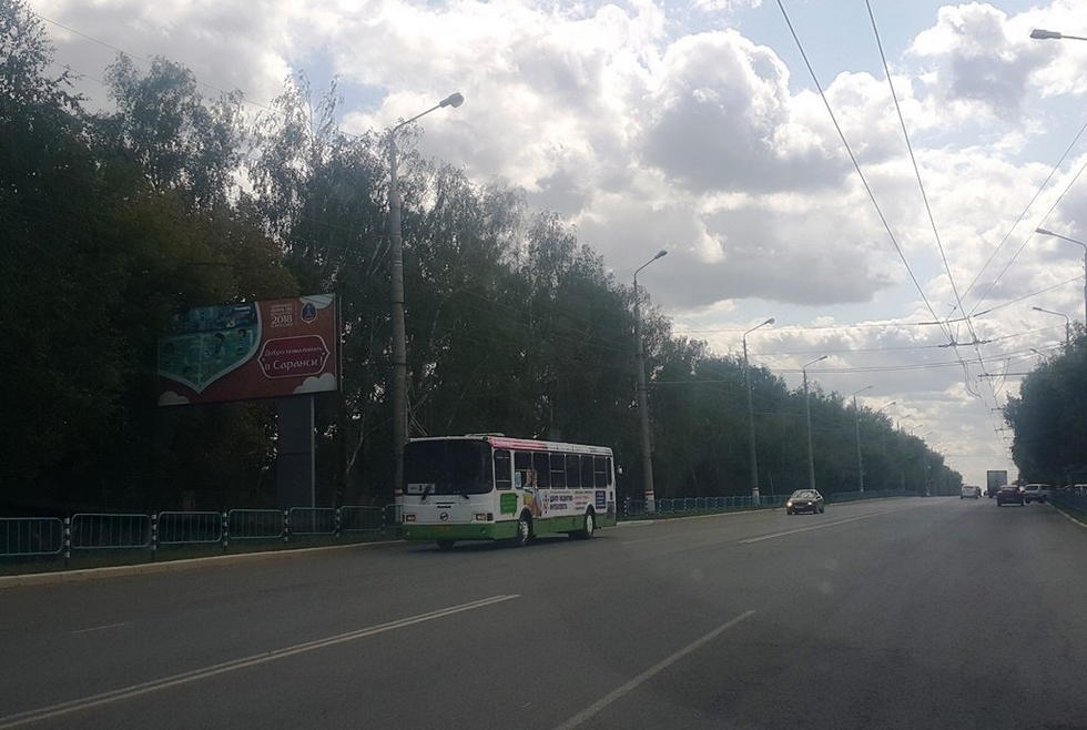 Фотография рекламного носителя, тип: Билборд 3x6, адрес: Осипенко ул., д.75, Саранск, Республика Мордовия, Россия. Сторона Б №1028426