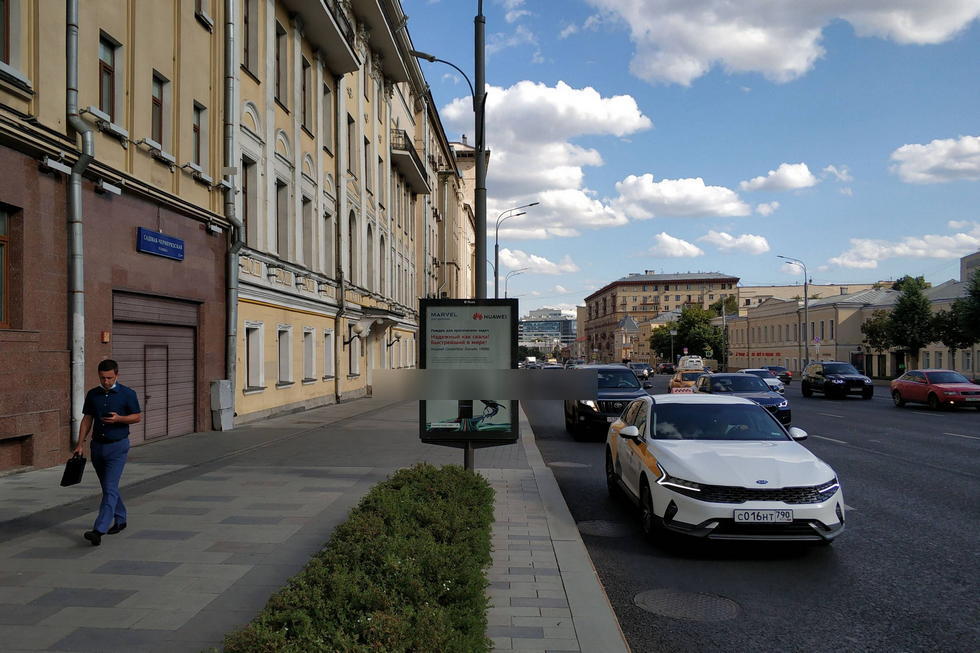 Фотография рекламного носителя, тип: Ситиформат 1.8x1.2, адрес: Садовая-Черногрязская ул., д.3а, стр.2, Москва, Россия. Сторона Б №557662