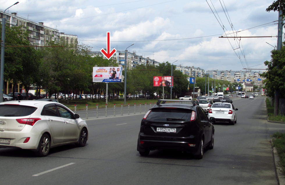 Фотография рекламного носителя, тип: Билборд 3x6, адрес: Братьев Кашириных ул., д.114, Челябинск, Челябинская область, Россия. Сторона B №392234