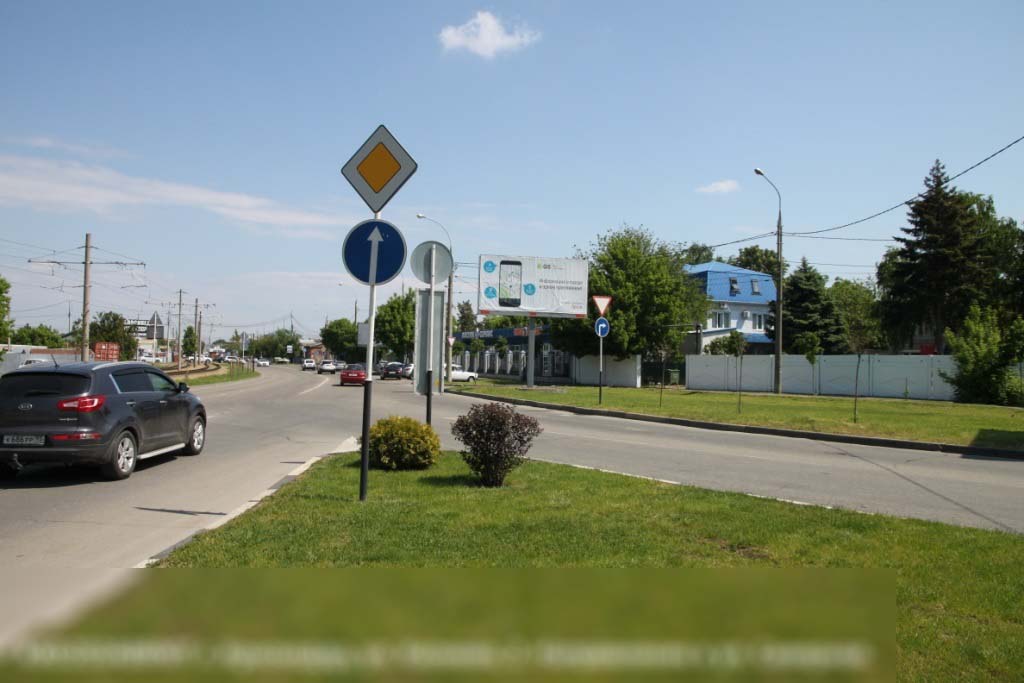 Фотография рекламного носителя, тип: Билборд 3x6, адрес: Каляева ул., д.2, Краснодар, Краснодарский край, Россия. Сторона A №785462