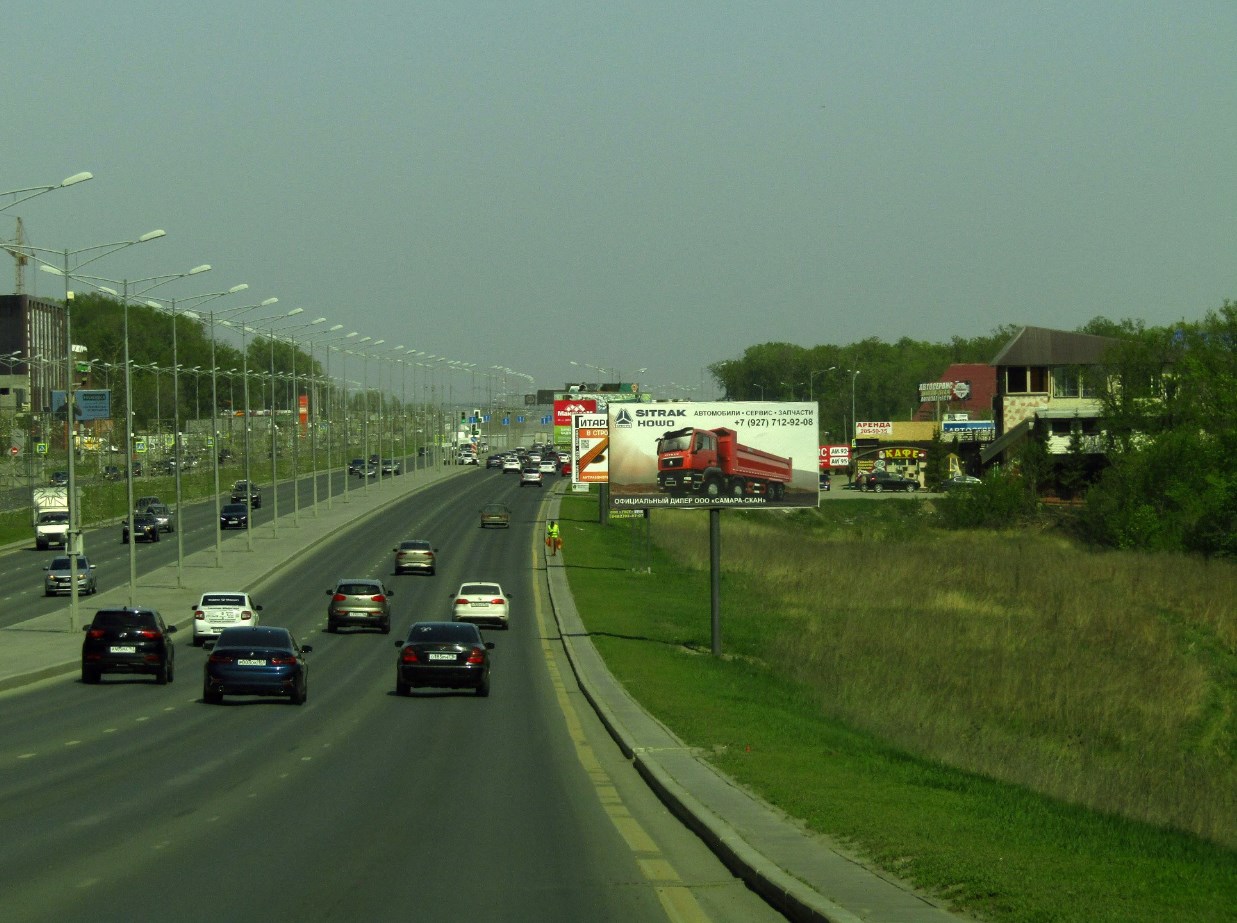 Фотография рекламного носителя, тип: Билборд 3x6, адрес: Московское ш., 16 000м, д.5, поз.2, Самара, Самарская область, Россия. Сторона А №1080354