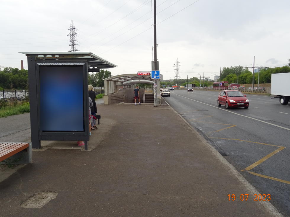 Фотография рекламного носителя, тип: Остановка 1.8x1.2, адрес: Несмелова ул., ост. «Речной техникум», Казань, Республика Татарстан, Россия. Сторона B №1042754