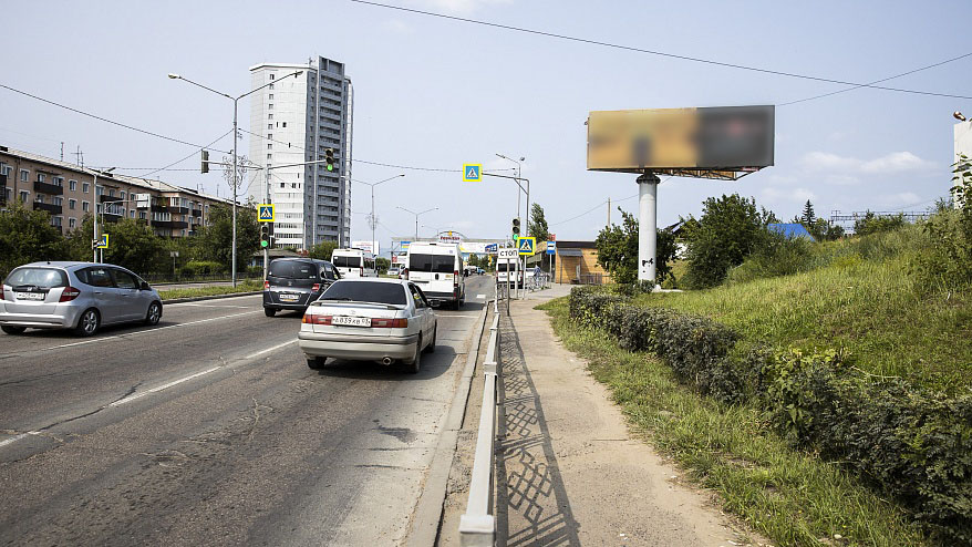 Фотография рекламного носителя, тип: Суперсайт 4x12, адрес: Борсоева ул., СЦ Локомотив, Улан-Удэ, Республика Бурятия, Россия. Сторона А1-А10 №952750