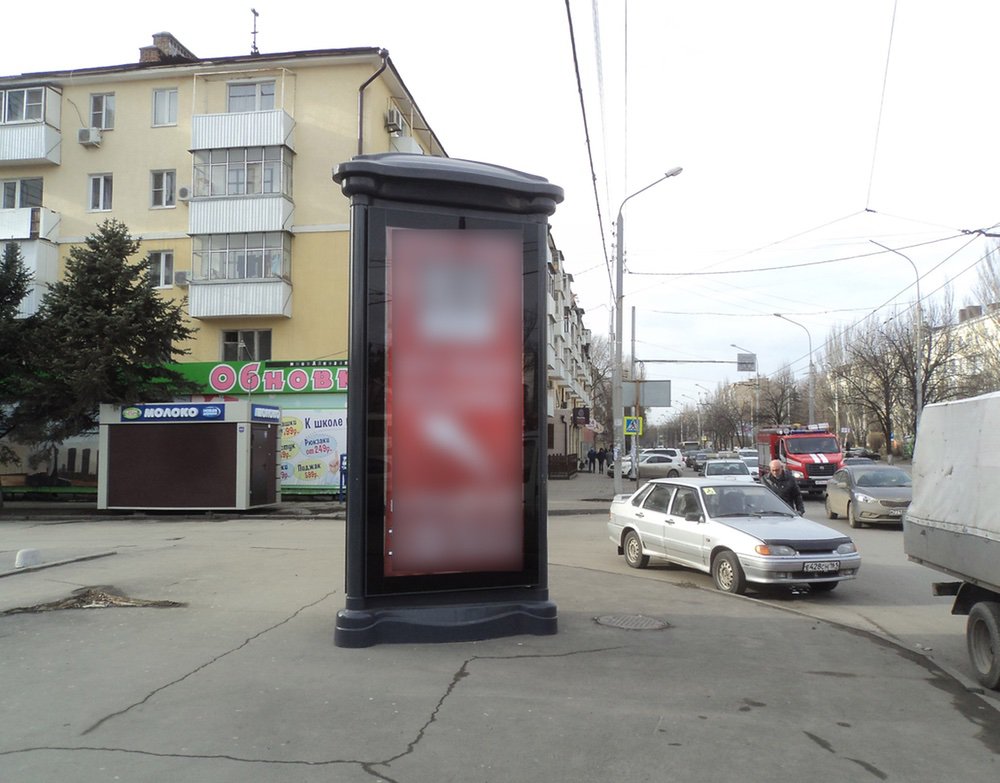 Фотография рекламного носителя, тип: Пиллар 3x1.4, адрес: Ленина пр-кт 99 Х Ленина пл., Ростов-на-Дону, Ростовская область, Россия. Сторона B №688845