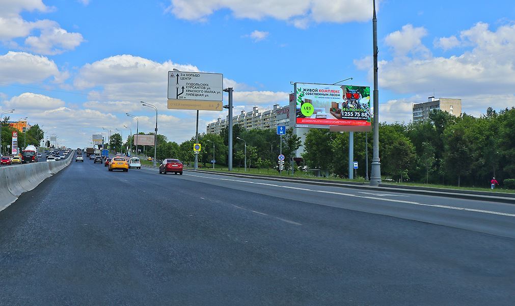 Фотография рекламного носителя, тип: Билборд 3x6, адрес: Варшавское ш., д.133, Москва, Россия. Сторона Аh1-Аh4 №938435
