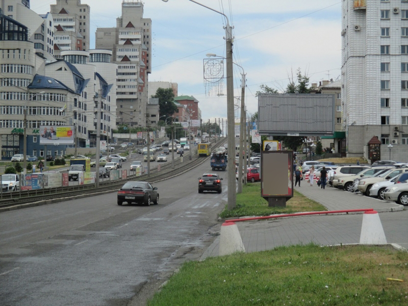 Фотография рекламного носителя, тип: Ситиформат 1.8x1.2, адрес: Красноармейский пр-т., д.64, Барнаул, Алтайский край, Россия. Сторона А №498177