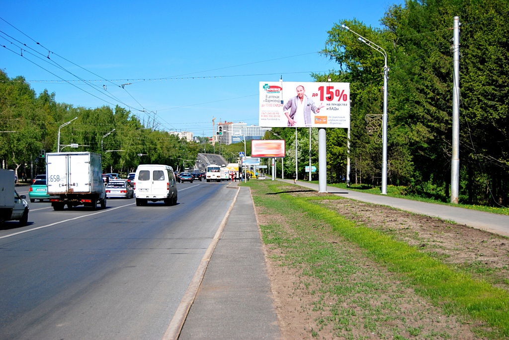 Фотография рекламного носителя, тип: Билборд 3x6, адрес: Октября пр-т., д. 151, Уфа, Республика Башкортостан, Россия. Сторона А №748246