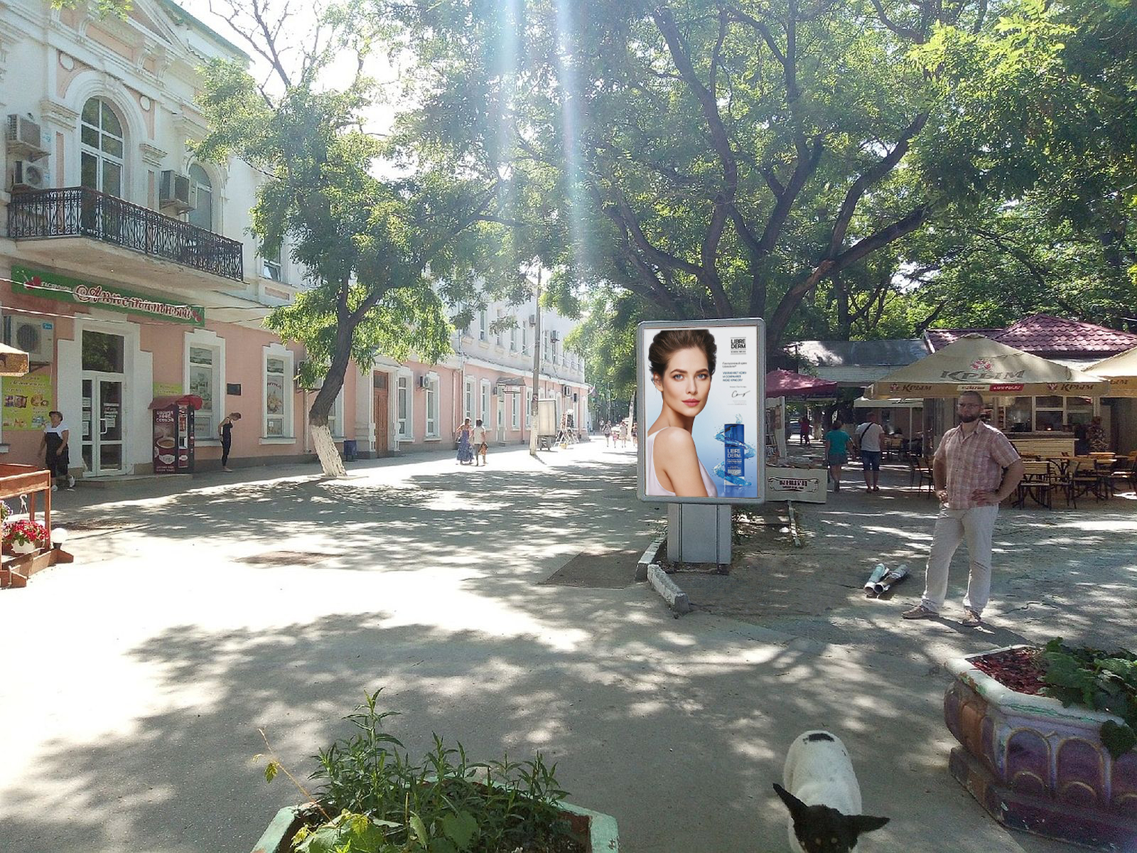 Фотография рекламного носителя, тип: Ситиформат 1.8x1.2, адрес: Галерейная ул., д.9, Феодосия, Республика Крым, Россия. Сторона B №413308