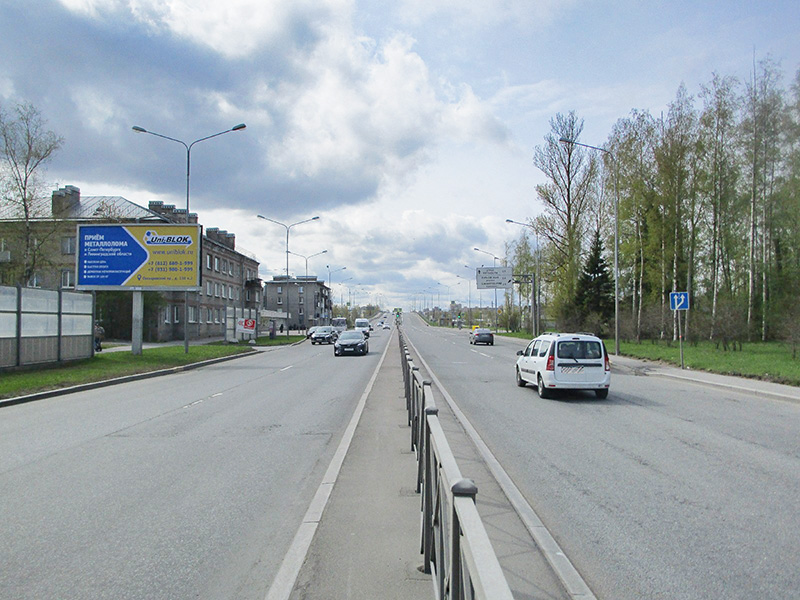 Фотография рекламного носителя, тип: Билборд 3x6, адрес: Пискаревский пр-т., д.155, корп.2, Санкт-Петербург, Россия. Сторона B №1094476