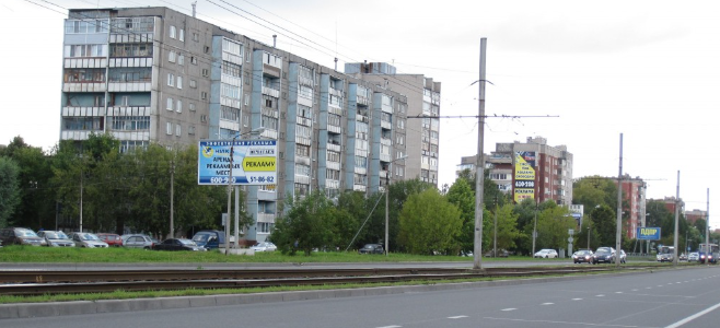 Фотография рекламного носителя, тип: Билборд 3x6, адрес: Победы пр-т., д.174, Череповец, Вологодская область, Россия. Сторона Б №644871