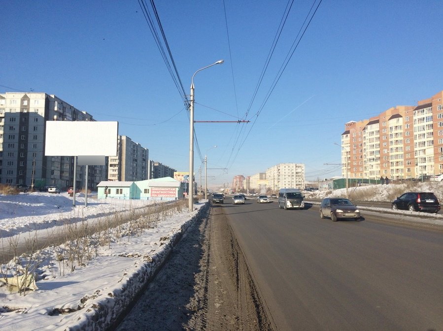 Фотография рекламного носителя, тип: Билборд 3x6, адрес: Комсомольский пр-т., д.1ж, Красноярск, Красноярский край, Россия. Сторона Б №592986