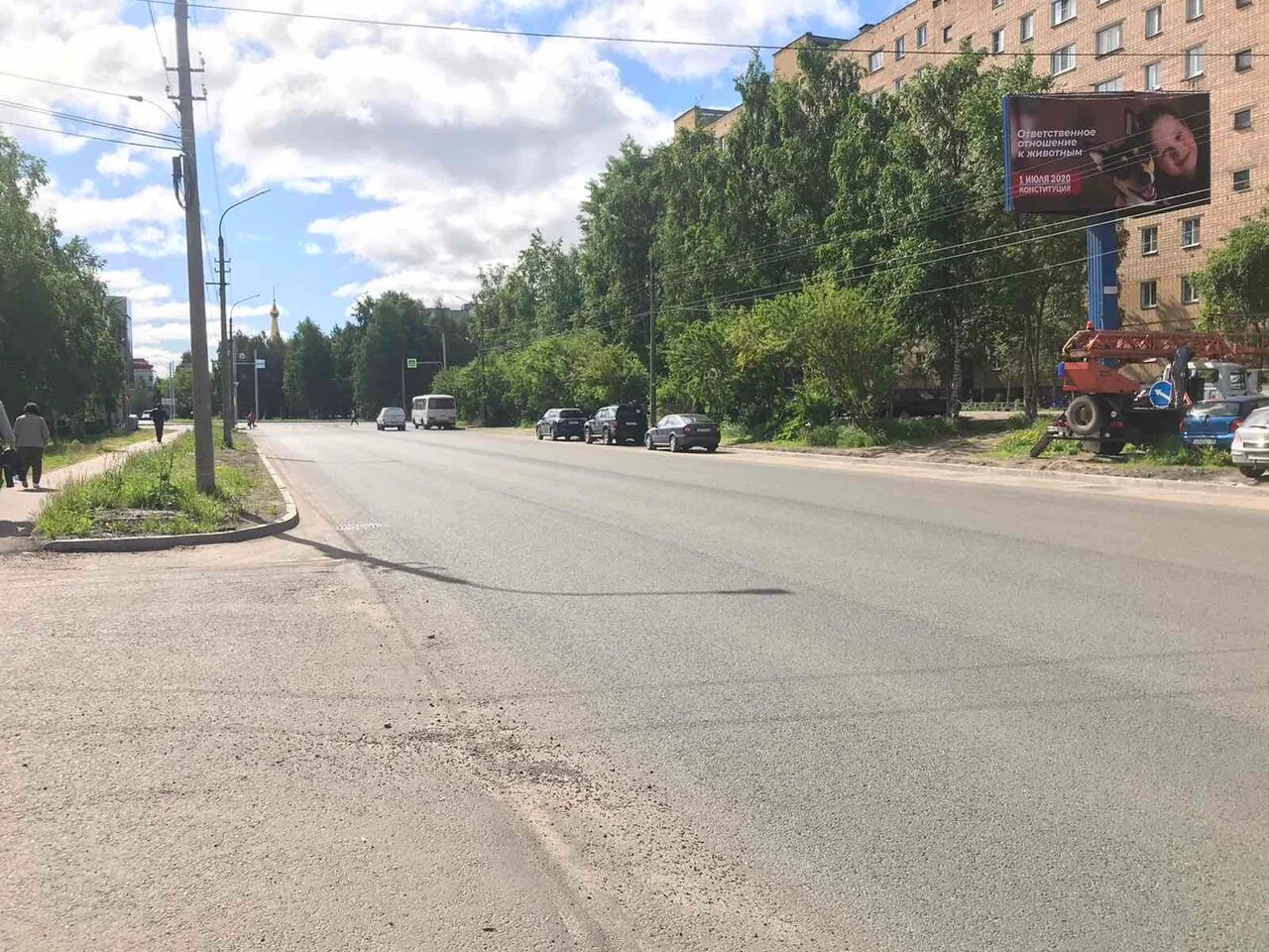 Фотография рекламного носителя, тип: Билборд 3x6, адрес: Дзержинского ул., д.15, Архангельск, Архангельская область, Россия. Сторона А №765727