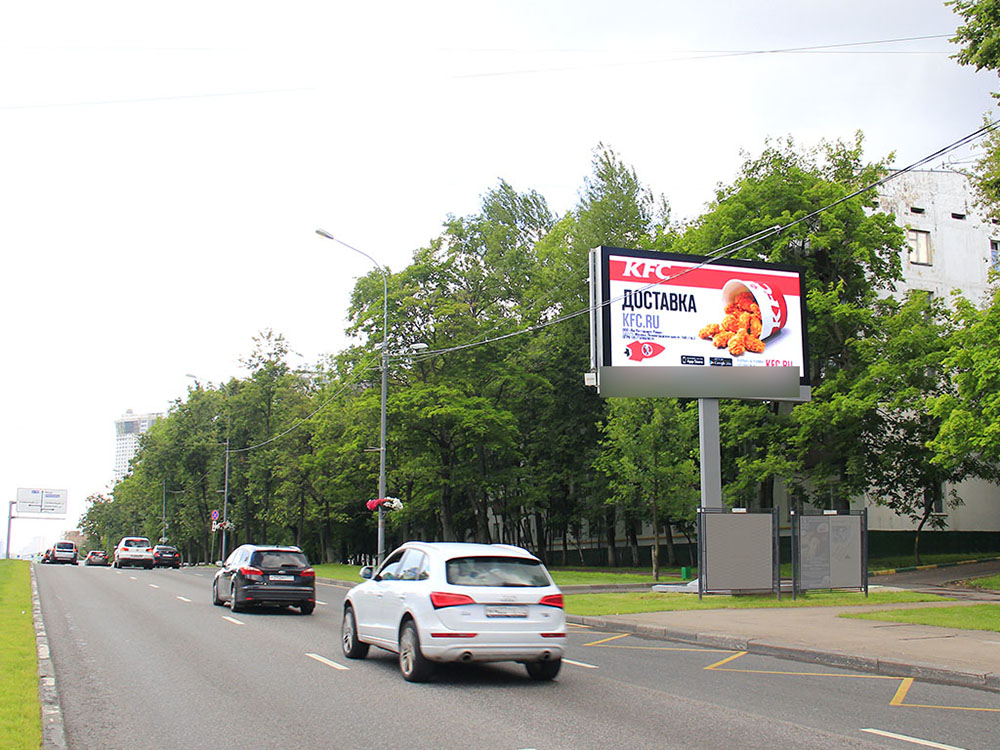 Фотография рекламного носителя, тип: Билборд 3x6, адрес: Профсоюзная ул., д.46, корп.1, Москва, Россия. Сторона Ah1-Аh4 №883107