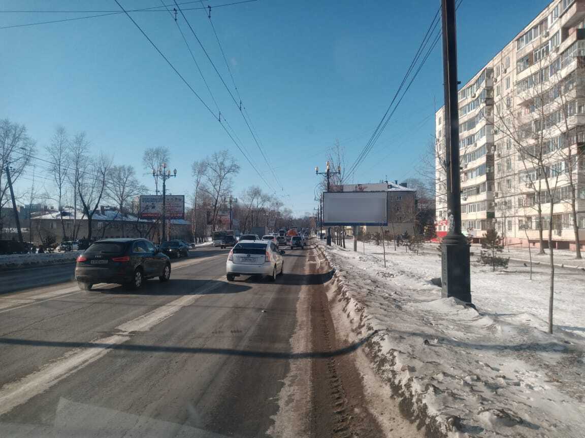Фотография рекламного носителя, тип: Билборд 3x6, адрес: К.Маркса ул., д.117 Х К.Маркса ул., д.144, Хабаровск, Хабаровский край, Россия. Сторона A №833832