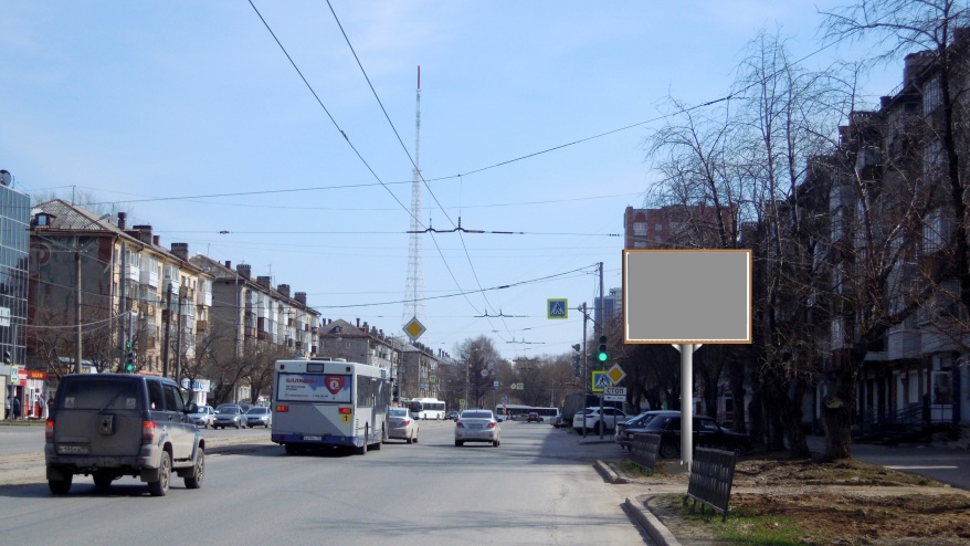 Фотография рекламного носителя, тип: Ситиборд 2.7x3.7, адрес: Крупской ул., д.38, Пермь, Пермский край, Россия. Сторона А1-A3 №745449
