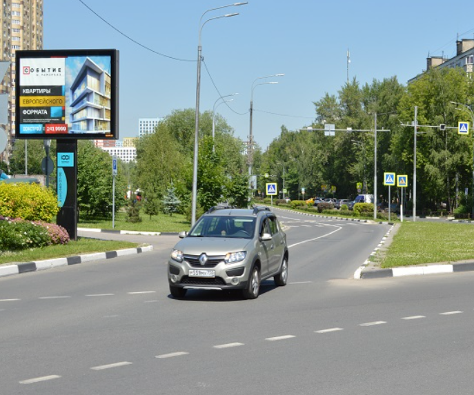 Фотография рекламного носителя, тип: Ситиборд 2.7x3.7, адрес: Юбилейная ул., д.27, корп.1, Мытищи, Московская область, Россия. Сторона Б №772064