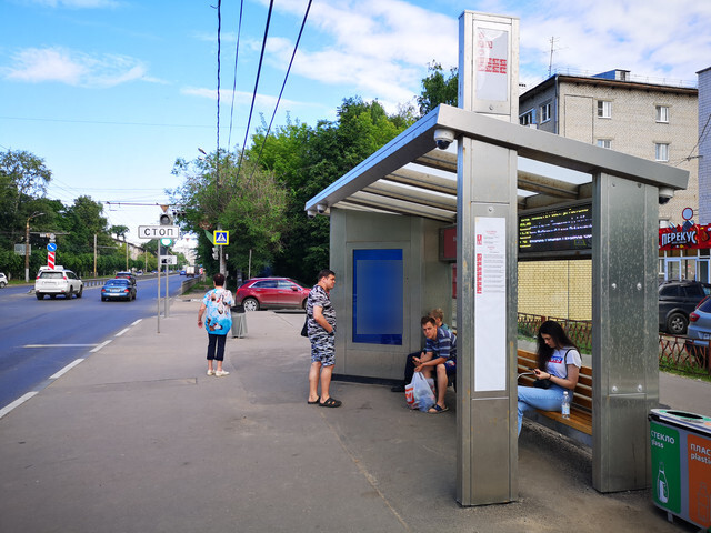 Фотография рекламного носителя, тип: Остановка, адрес: Героев пр-т., ост. Николая Гастелло ул., поз.1, Нижний Новгород, Нижегородская область, Россия. Сторона A+В №1005817