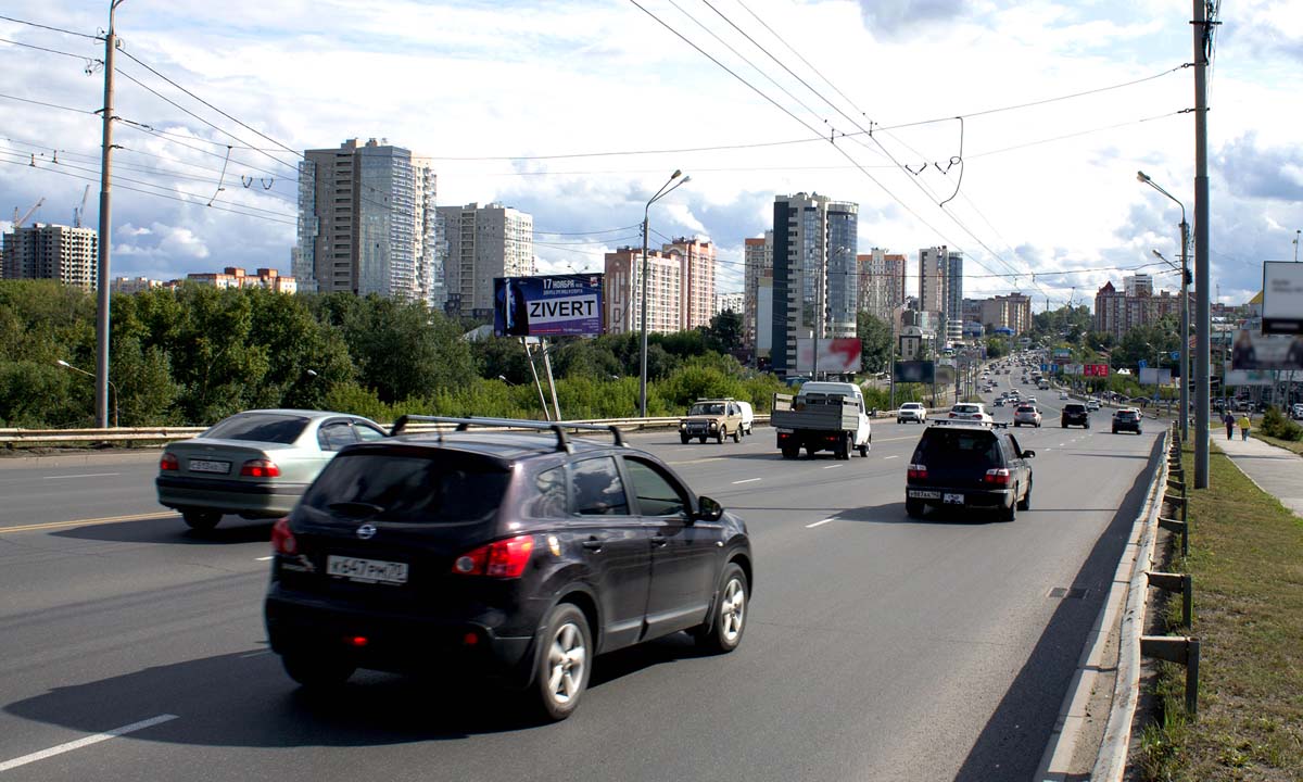 Фотография рекламного носителя, тип: Билборд 3x6, адрес: Комсомольский пр-т., гора, поз.9, Томск, Томская область, Россия. Сторона B №839795