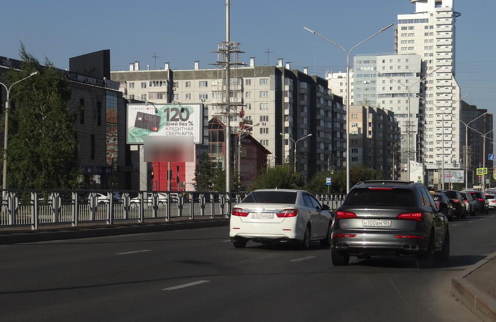 Фотография рекламного носителя, тип: Билборд 3x6, адрес: Молокова ул., д.56/1, Красноярск, Красноярский край, Россия. Сторона B1-B3 №833113