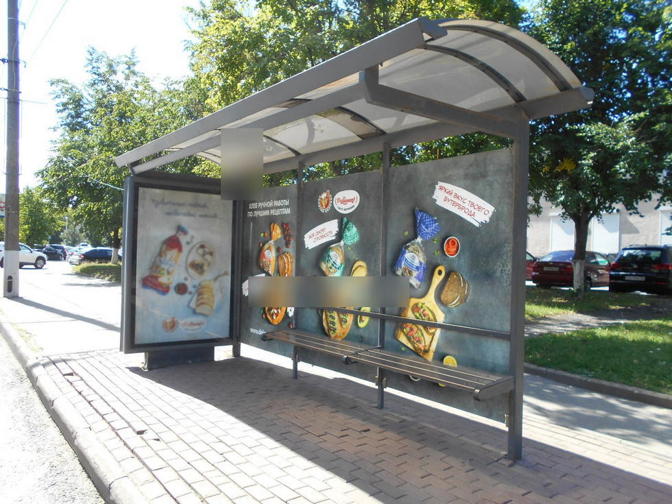 Фотография рекламного носителя, тип: Остановка 1.8x1.2, адрес: Верхняя Дуброва ул. Х Ленина пр-т., д.73, Владимир, Владимирская область, Россия. Сторона С №836166