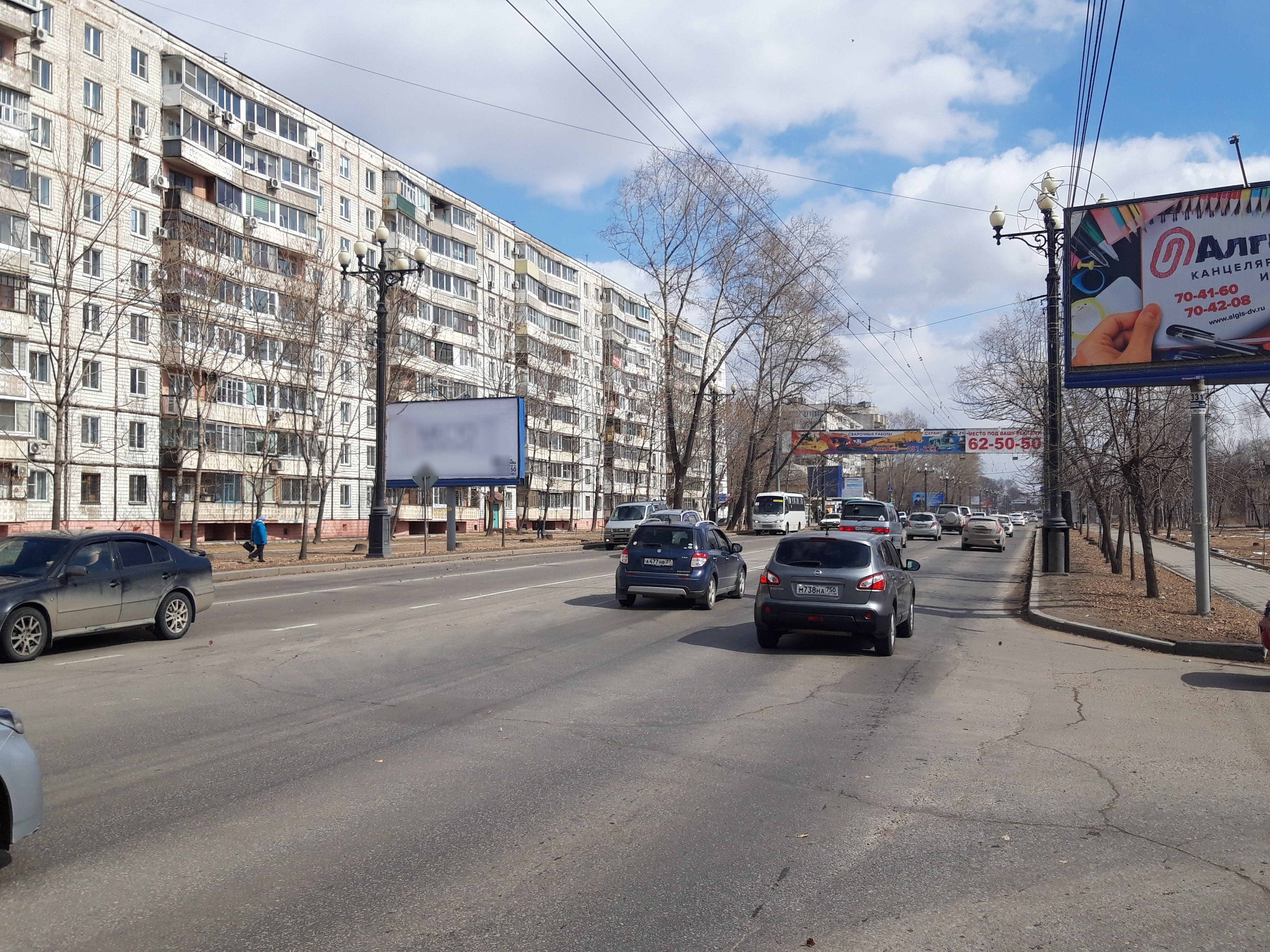 Фотография рекламного носителя, тип: Билборд 3x6, адрес: К.Маркса ул., д.117 Х К.Маркса ул., д.144, Хабаровск, Хабаровский край, Россия. Сторона B №833833