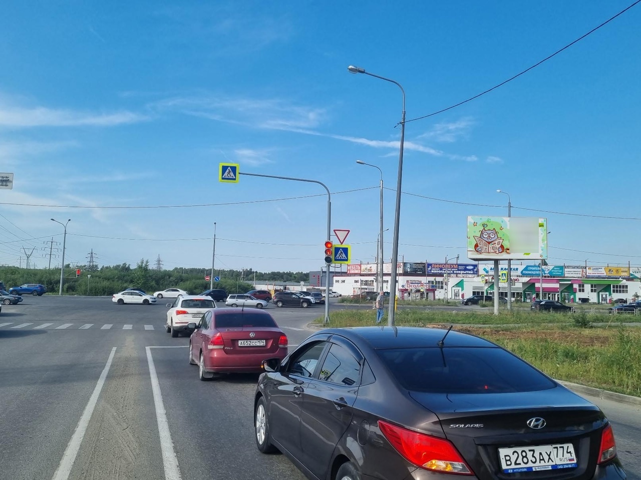 Фотография рекламного носителя, тип: Билборд 3x6, адрес: Новоградский тракт Х Петра Столыпина ул., Челябинск, Челябинская область, Россия. Сторона A №1046623