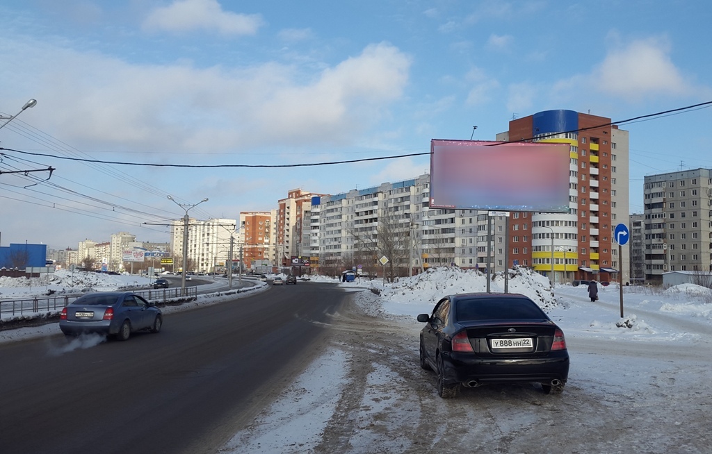 Фотография рекламного носителя, тип: Билборд 3x6, адрес: Попова ул., д.163, Барнаул, Алтайский край, Россия. Сторона A №833789