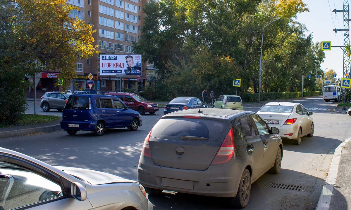 Фотография рекламного носителя, тип: Билборд 3x6, адрес: Дальне-Ключевская ул., д.9 Х Р. Люксембург ул., Томск, Томская область, Россия. Сторона B №839660