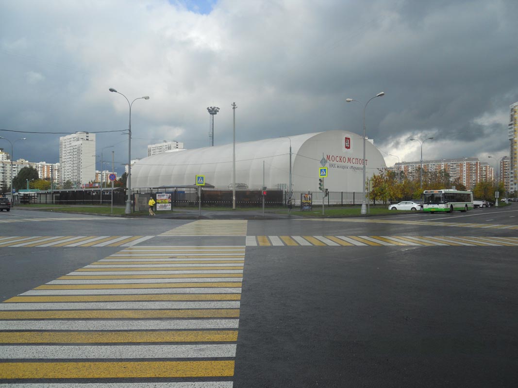 Фотография рекламного носителя, тип: Афиша 1.75x1.8, адрес: Новомарьинская ул. Х Перервинским бул., поз.3, стенд 1, Москва, Россия. Сторона А1 №865836