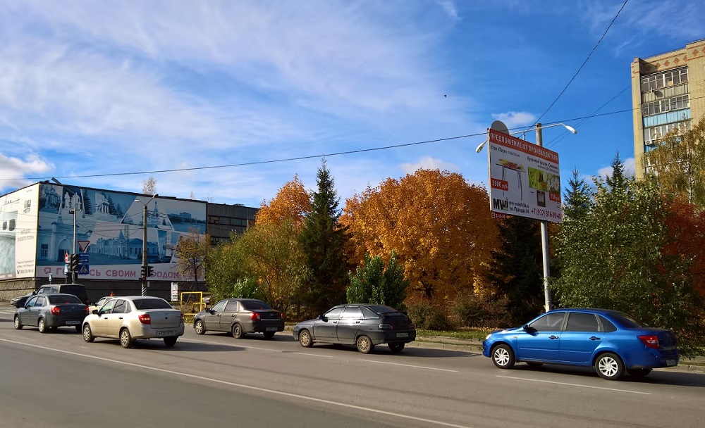 Фотография рекламного носителя, тип: Билборд 3x6, адрес: Стекловская ул. Х Белинского ул., поз.1, Кузнецк, Пензенская область, Россия. Сторона Б №1067596