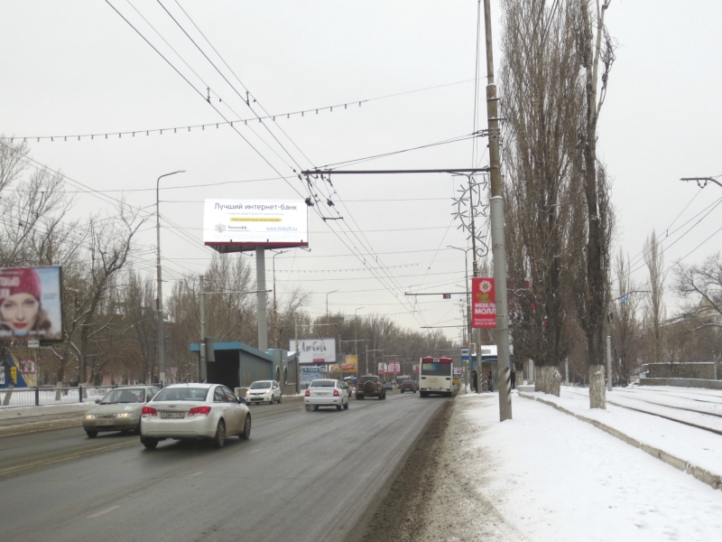 Фотография рекламного носителя, тип: Суперсайт 5x12, адрес: 50 лет Октября пр-т., д.69а Х Вишневая ул., Саратов, Саратовская область, Россия. Сторона В №497948