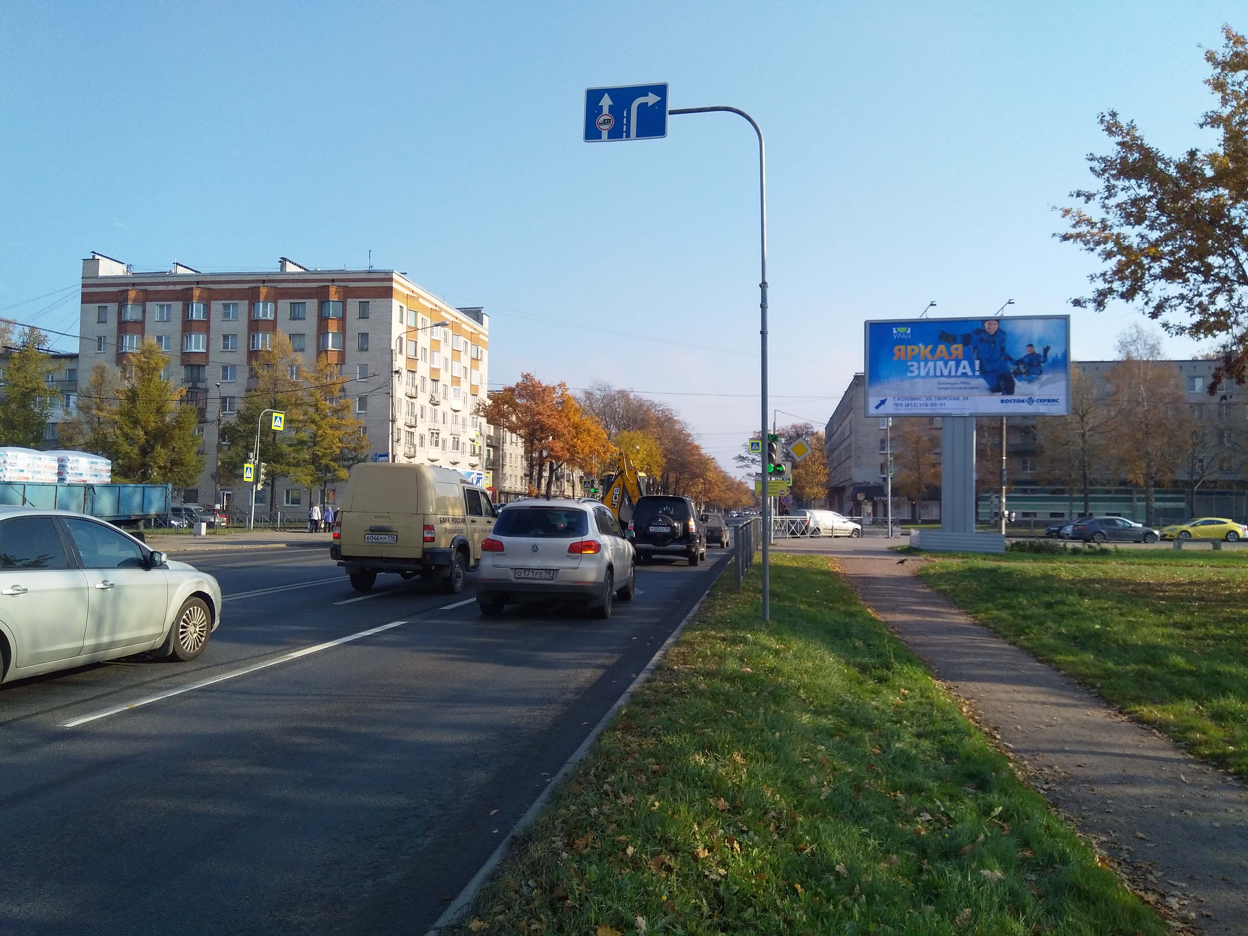 Фотография рекламного носителя, тип: Билборд 3x6, адрес: Ленина пр-т. Х Фидерная ул. Х Танкистов ул., Санкт-Петербург, Россия. Сторона А №770526