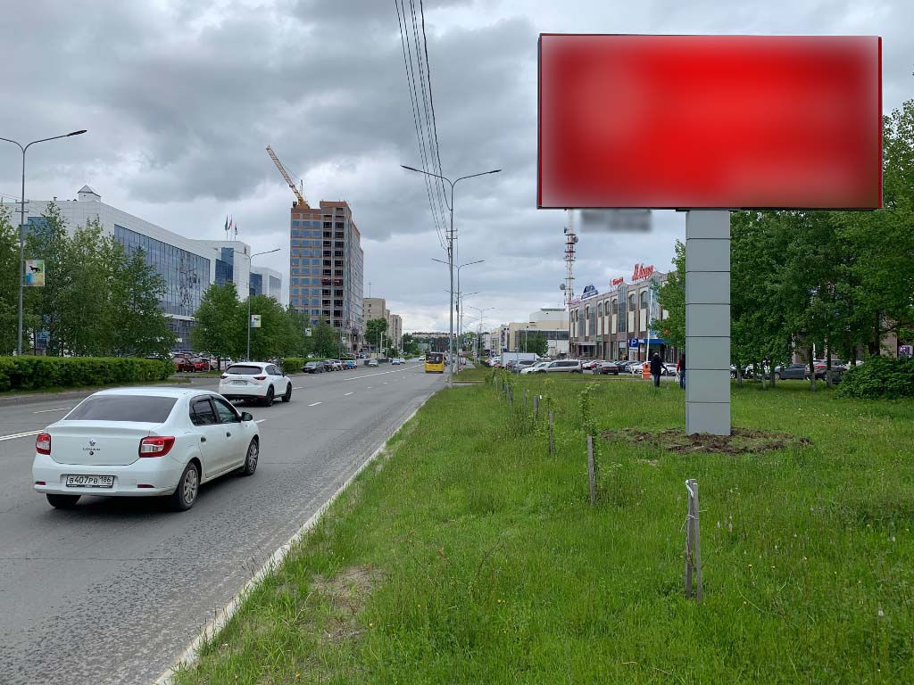 Фотография рекламного носителя, тип: Билборд 3x6, адрес: Гагарина ул., д.32, Сургут, Ханты-Мансийский автономный округ – Югра, Россия. Сторона А №960132