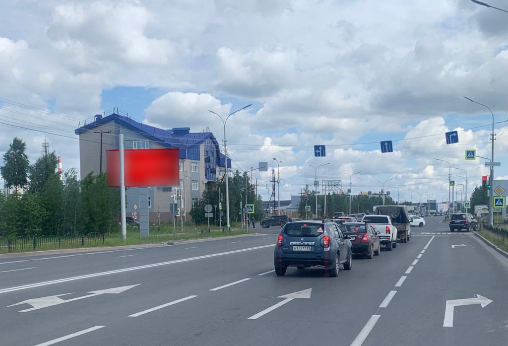 Фотография рекламного носителя, тип: Билборд 3x6, адрес: 30 лет Победы ул., д.49, поз.1, Сургут, Ханты-Мансийский автономный округ – Югра, Россия. Сторона Б №609897