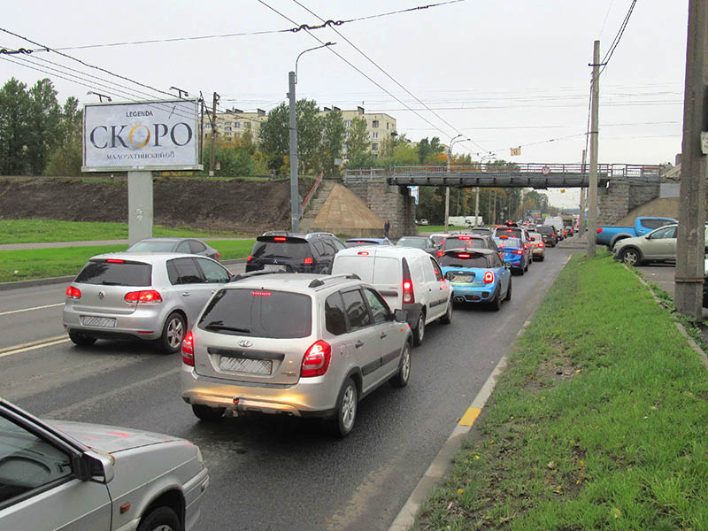 Фотография рекламного носителя, тип: Билборд 3x6, адрес: Революции ш., д.72, Санкт-Петербург, Россия. Сторона B №511318