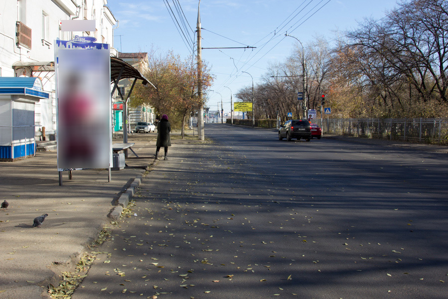 Фотография рекламного носителя, тип: Нестандартный ситиформат, адрес: Безбокова ул., д.8-10, ООТ Управление ГЭС, поз.2, Иркутск, Иркутская область, Россия. Сторона Б №509489