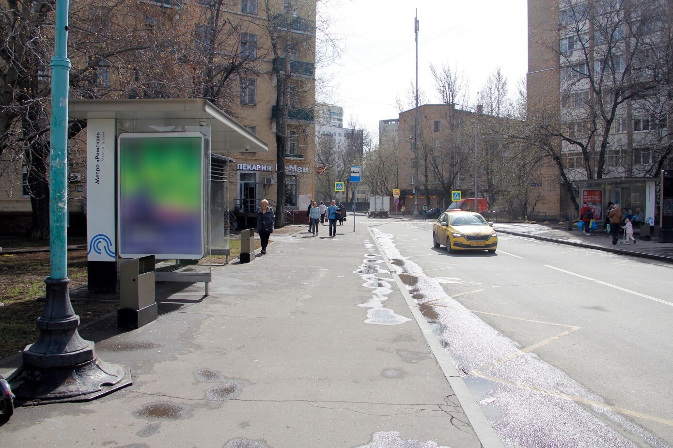 Фотография рекламного носителя, тип: Остановка 1.8x1.2, адрес: Рабочая ул., д.3/5, Москва, Россия. Сторона Б1 №998201